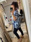 SANDY Cotton Shirt - Tie Dye Light Blue