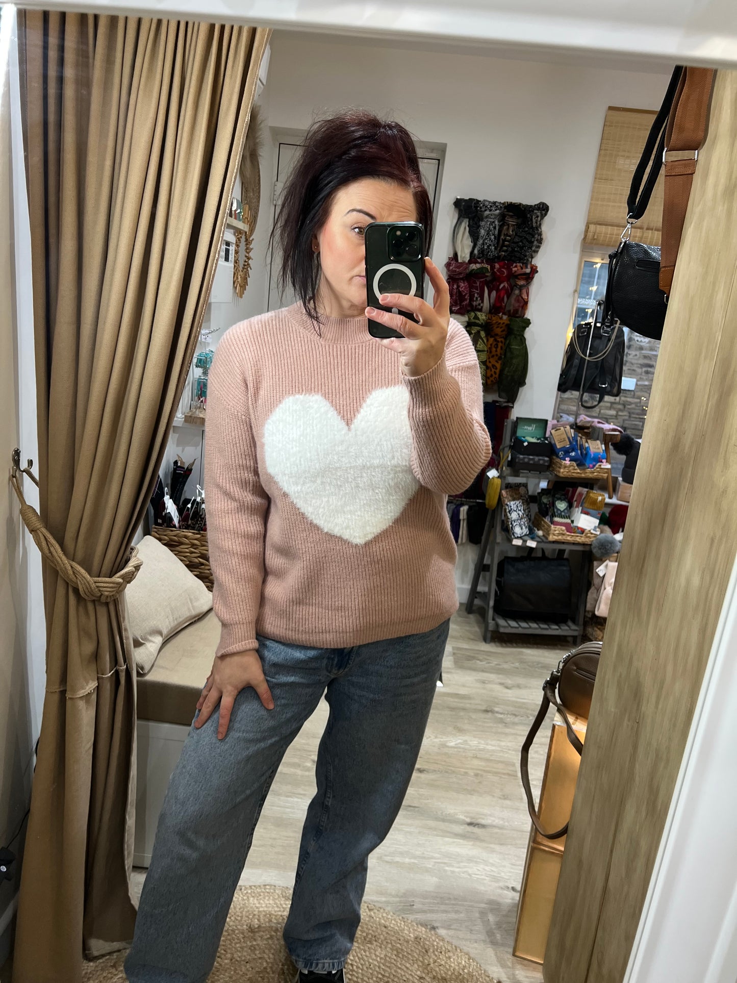 Heart Jumper - Blush