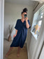 Twist Front Dress - Navy