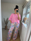 Wide Leg Trousers - Floral