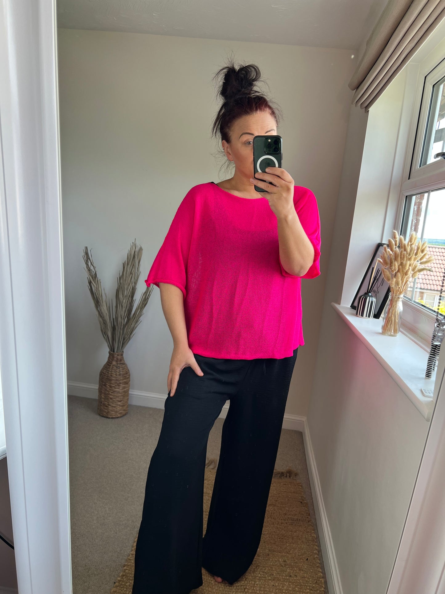 Fine Knit Top - Pink