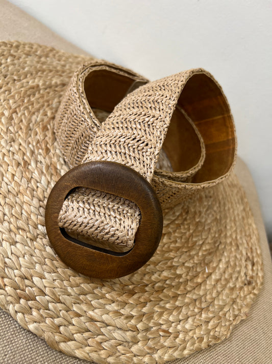 Straw Waist Belt - Neutral