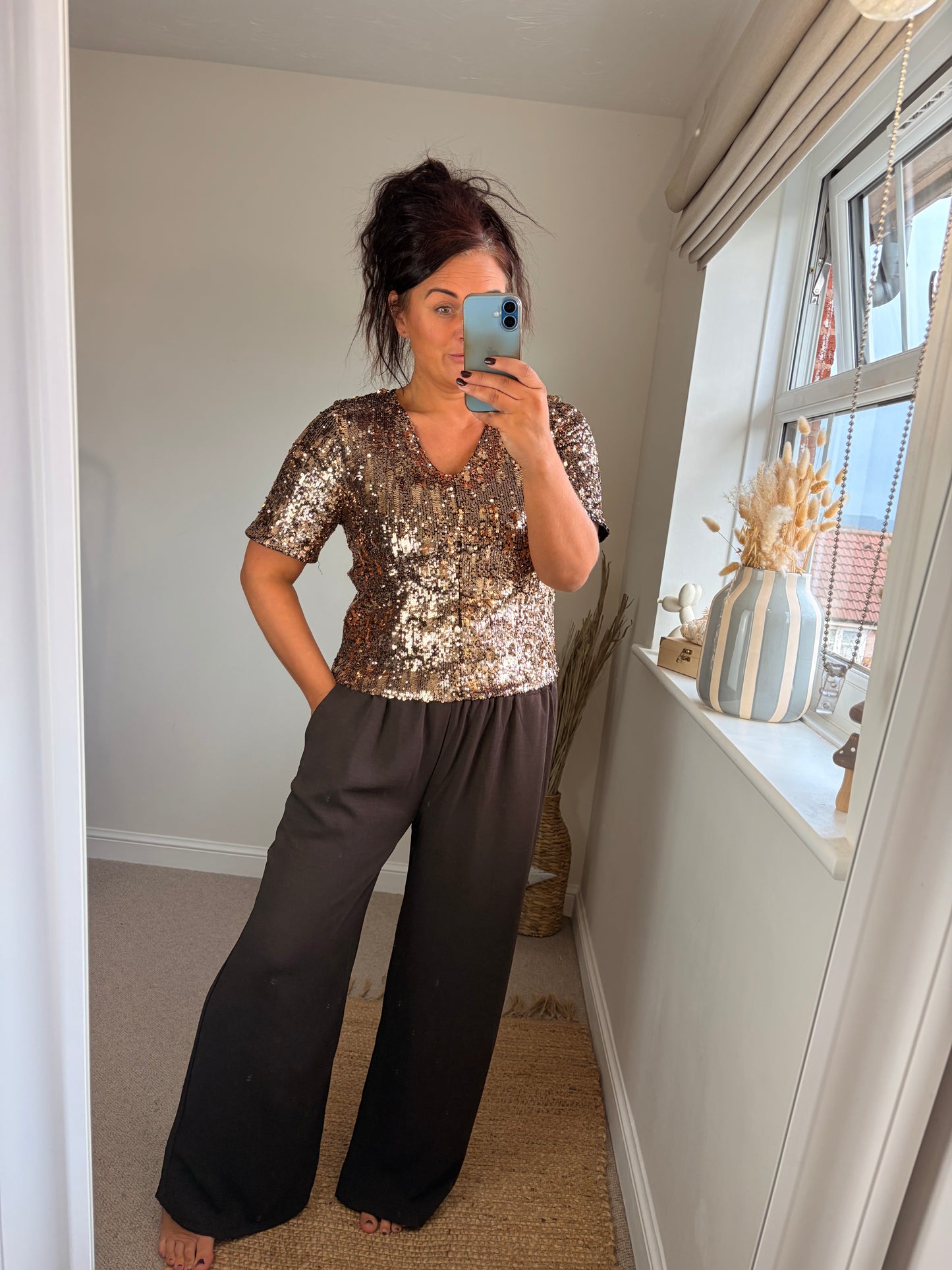 Sequin Top - Bronze