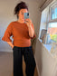 Flute Sleeve Jumper - Rust