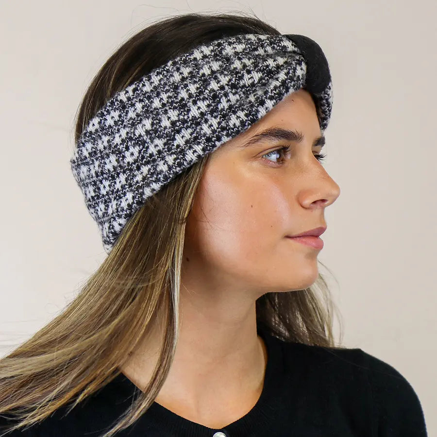 Recycled Blend Knitted Headband - Blue