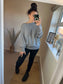Button Back Jumper - Grey