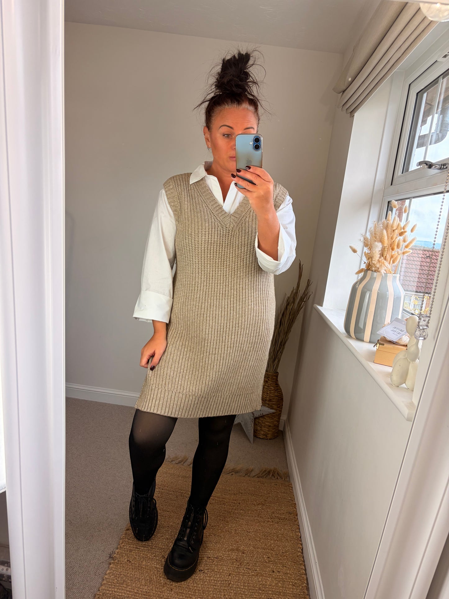 Chunky Knit Tank Top - Beige (2 sizes)