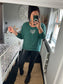 Fine Knit Sequin Heart Jumper - Jade