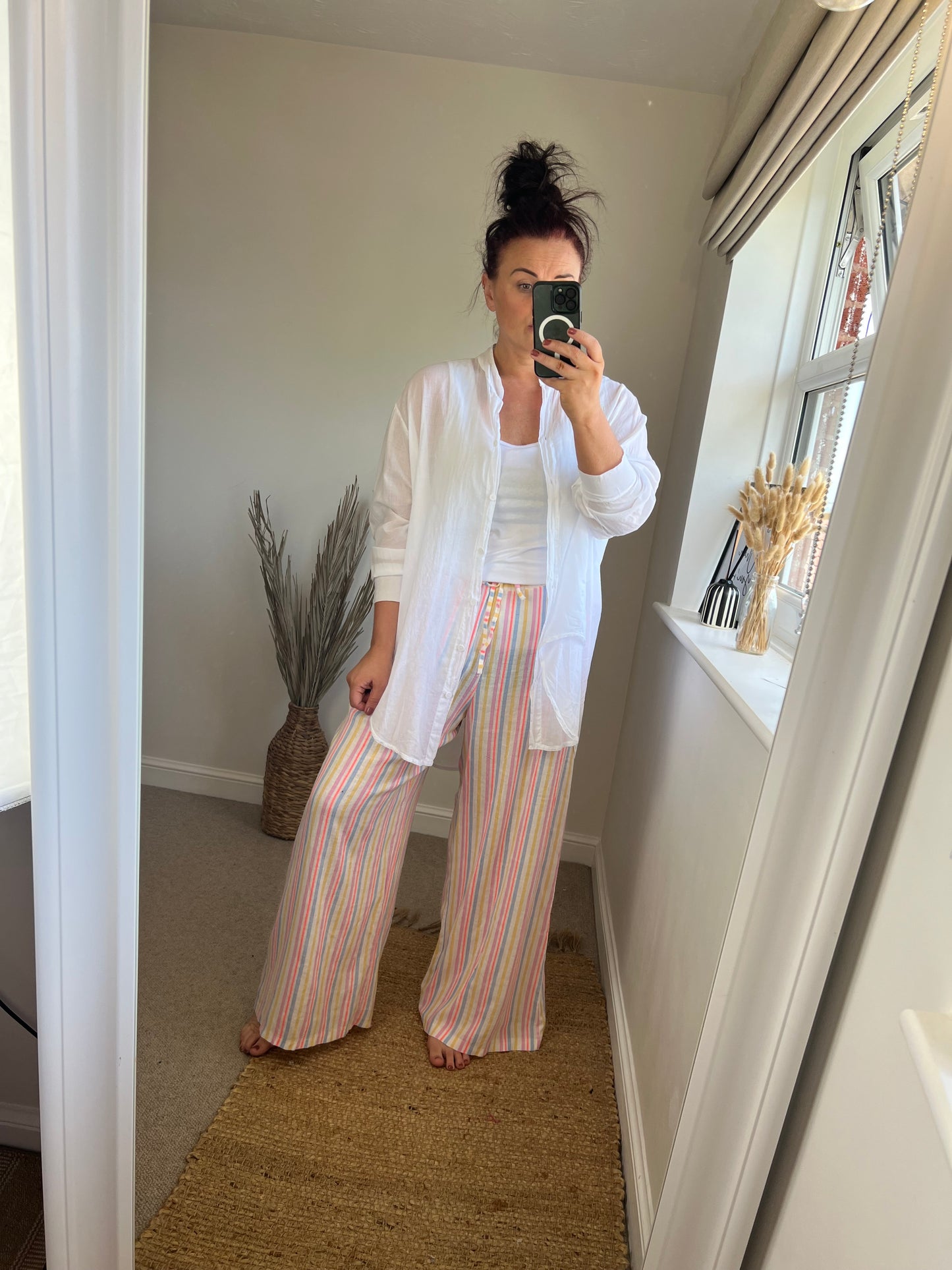 Stripe Linen Trousers
