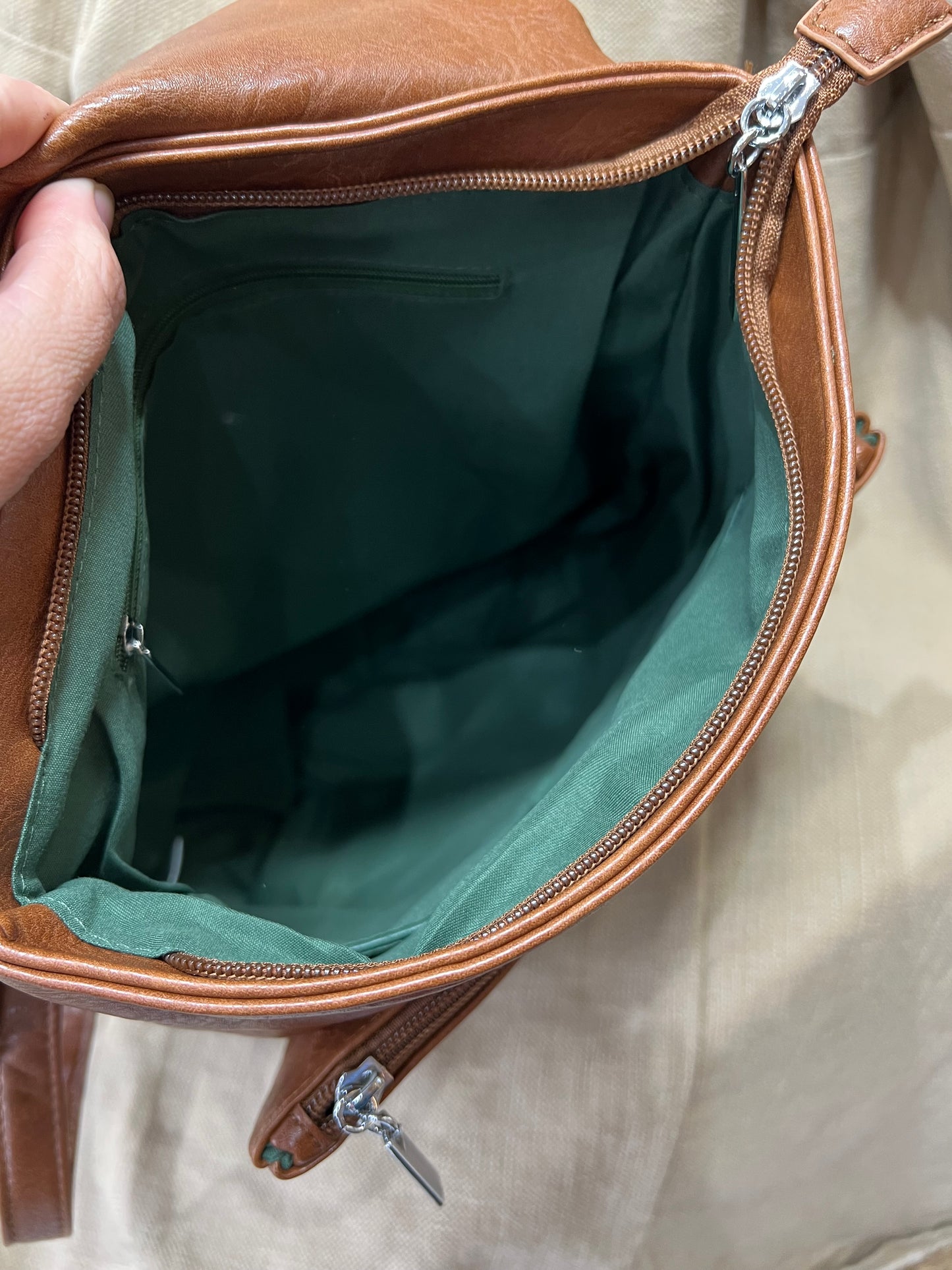 Fold over Rucksack - Tan