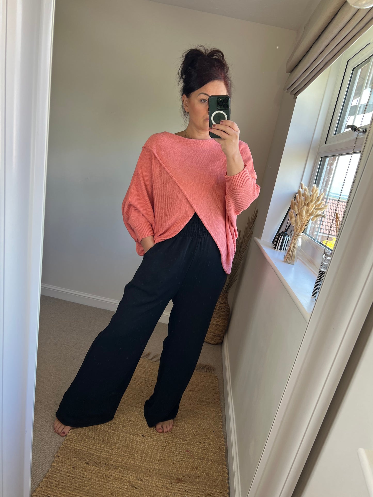 Shirred Strapless Jumpsuit - Black