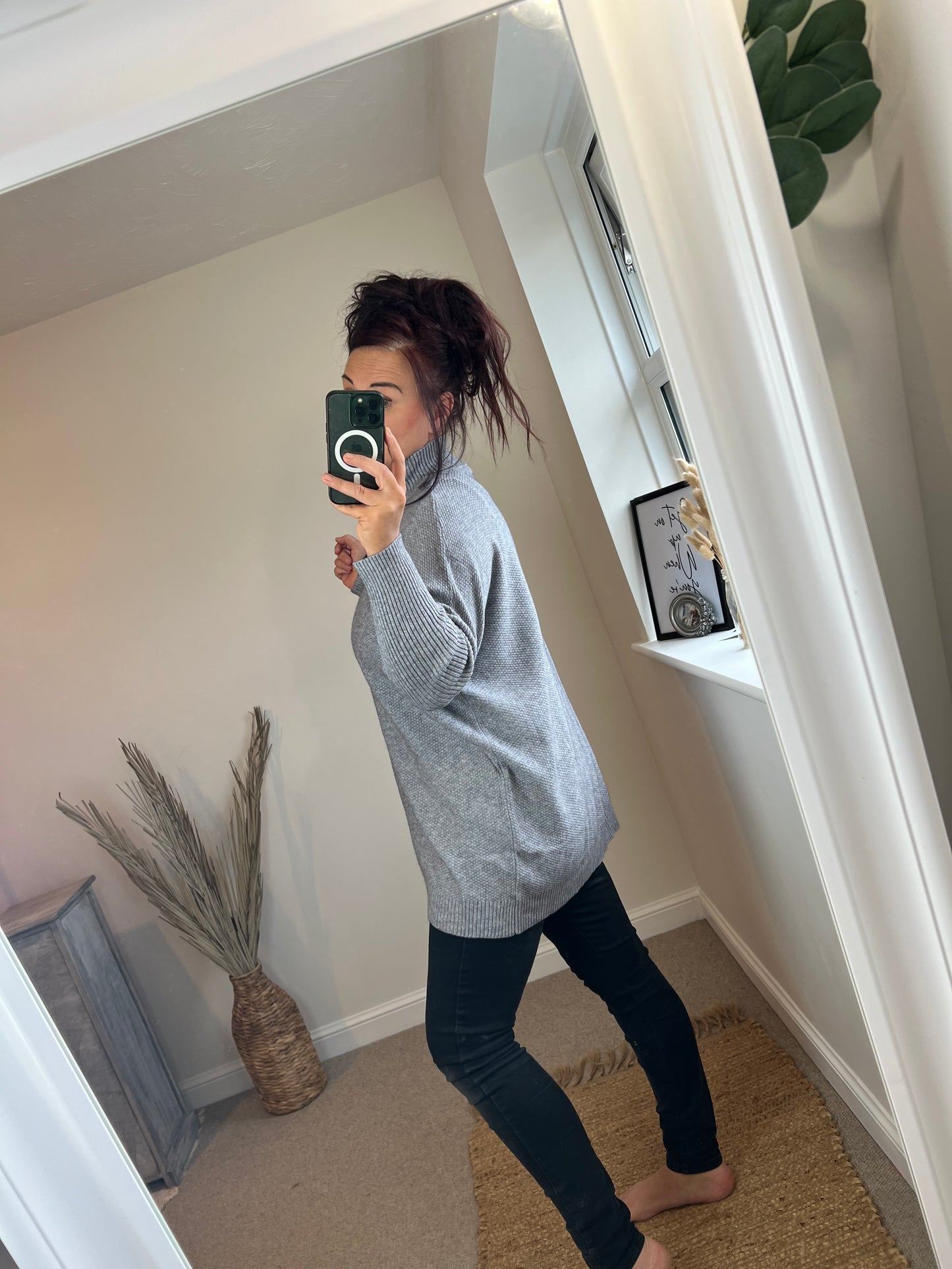 High Neck Jumper - Grey
