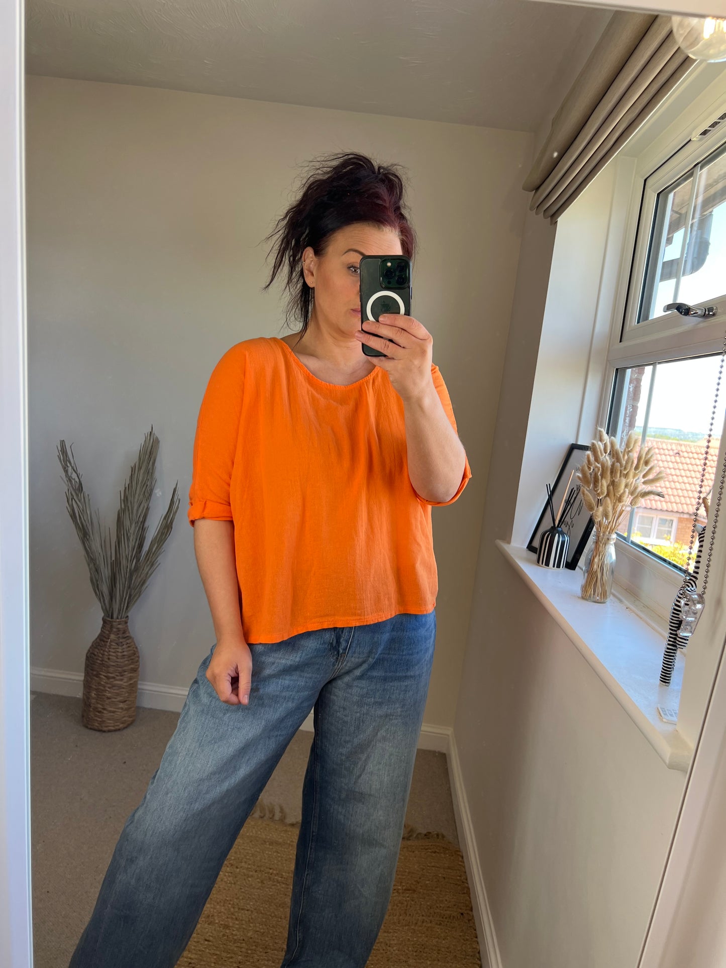 Plain Cotton Top - Orange