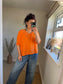 Plain Cotton Top - Orange