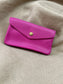Long Leather Purse - Cerise