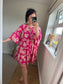 Shell Flare Dress - Cerise