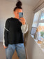 2-way Chunky Jumper - Black/Grey