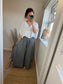 Linen Floaty Trousers - Grey