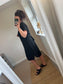 Tie Shirt Dress - Black