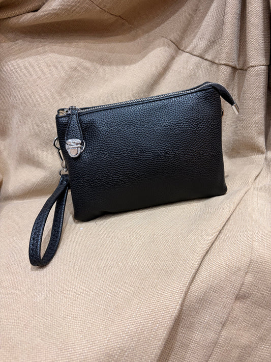 Triple Compartment Bag - Black