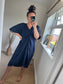 Twist Front Dress - Navy