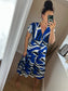 LOTTIE Midi Button Dress with Pockets - Cobalt