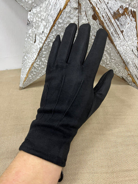 Gloves with Touch Screen Finger - Black