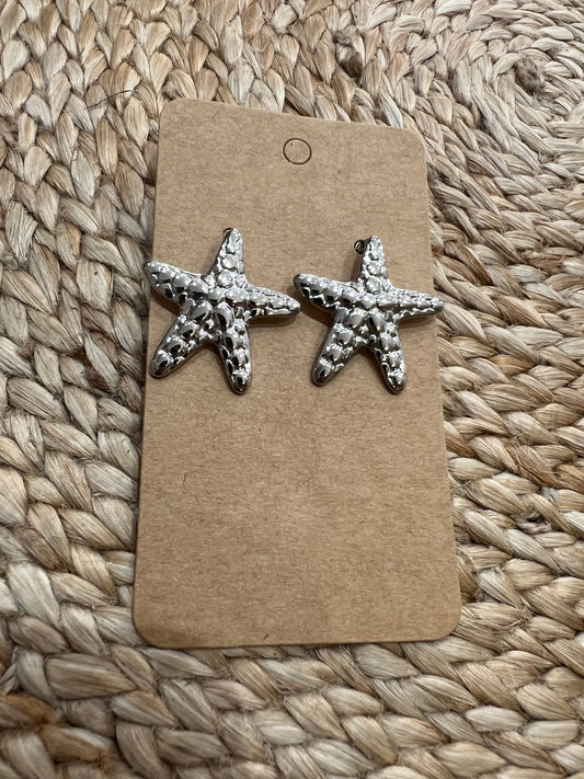 Fashion Earrings - Silver Star Fish
