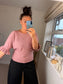 Flute Sleeve Jumper - Blush