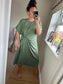 Tie Side Dress - Khaki