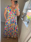 LOTTIE Maxi Button Dress with Pockets -  Bright Flowers