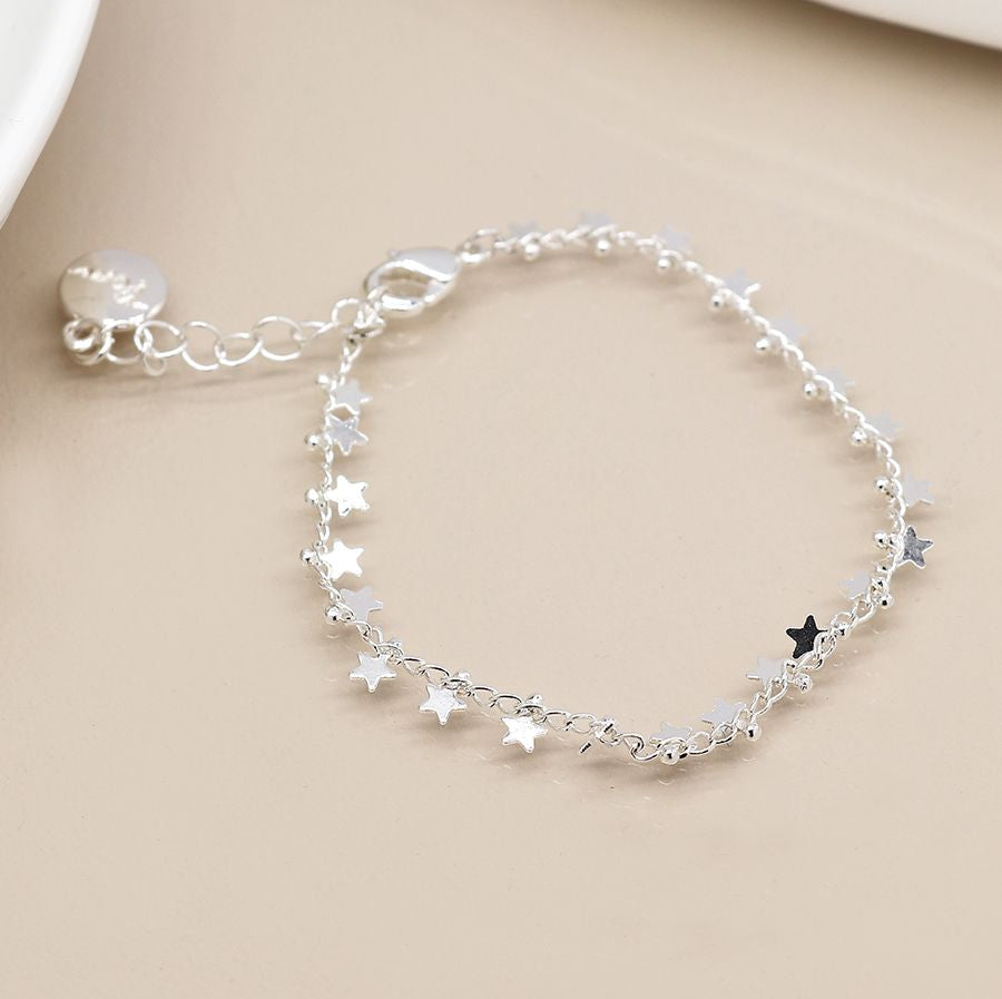 Peace Of Mind - Silver Plated Multi Star Bracelet