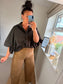 Puff Sleeve Shirt - Chocolate