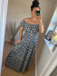 STEVIE Maxi Button Dress with Pockets - Navy Daisy