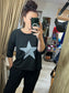 Jersey Star Top - Black