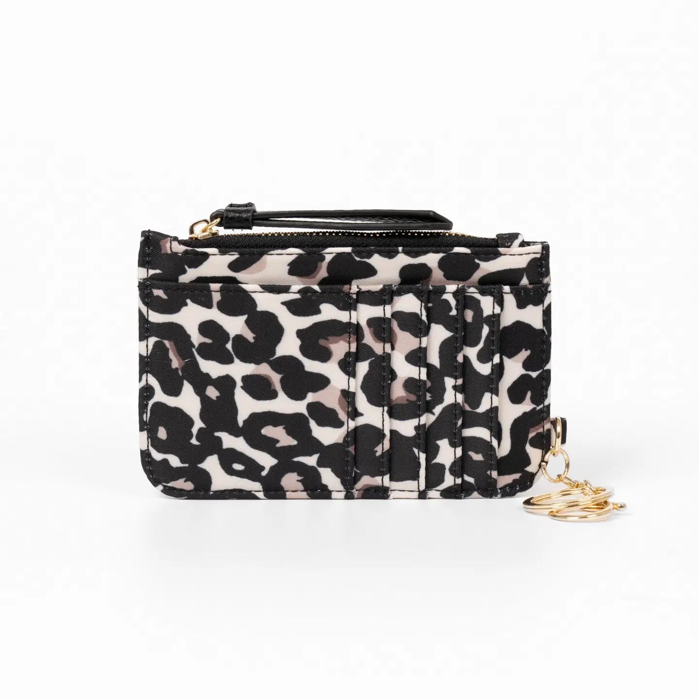 Card Holder Wallet - Leopard Cream