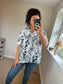 Floral Cotton Shirt - White