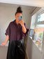 Puff Sleeve Shirt - Plum
