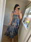Ditsy Floral Midi Dress - Navy