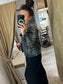 Denim Jacket - Leopard Print