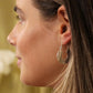 Peace of Mind - Silver Plated Hammered Hoop Earrings