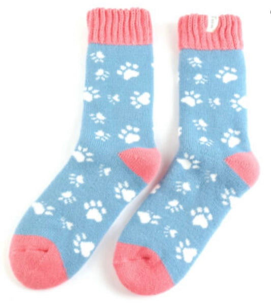 Miss Sparrow Winter Socks - Paw Prints