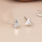 Peace Of Mind - Sterling Silver Scratched Triangle Studs