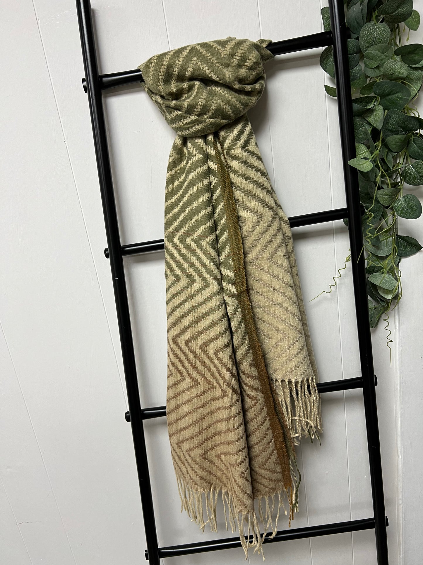 Chevron Scarf - Khaki