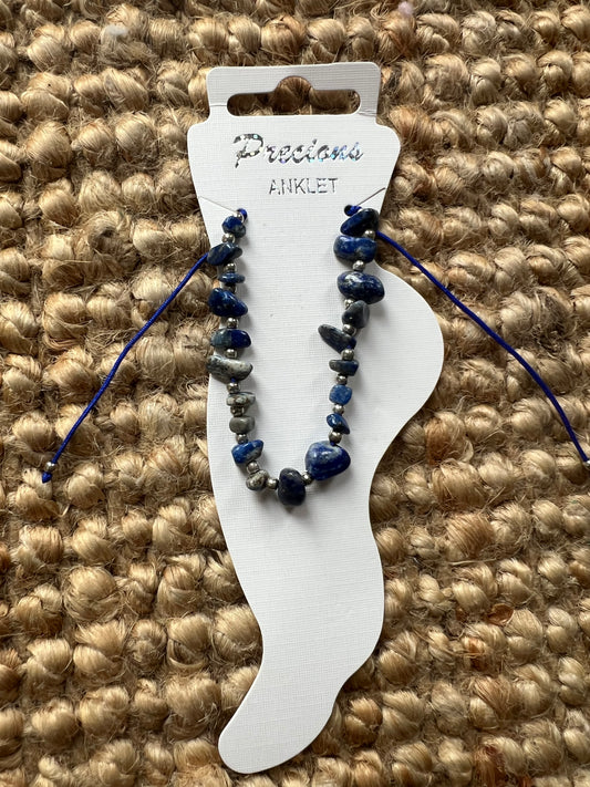 Adjustable Anklet Bracelet - Cobalt