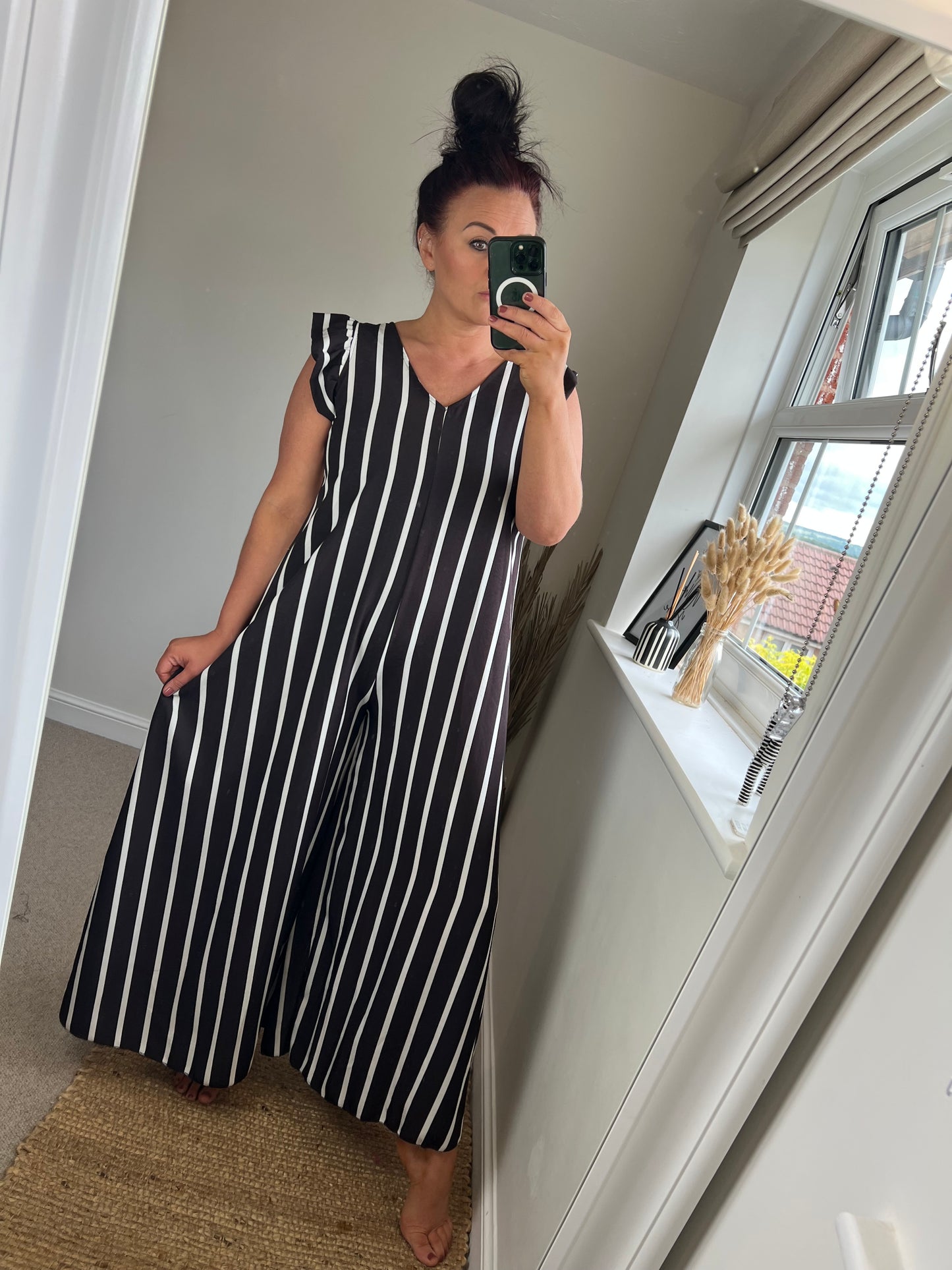 Stripe Jumpsuit - Chocolate