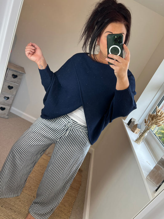 Wrap Knit - Navy