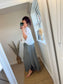 Waffle Button Top - White