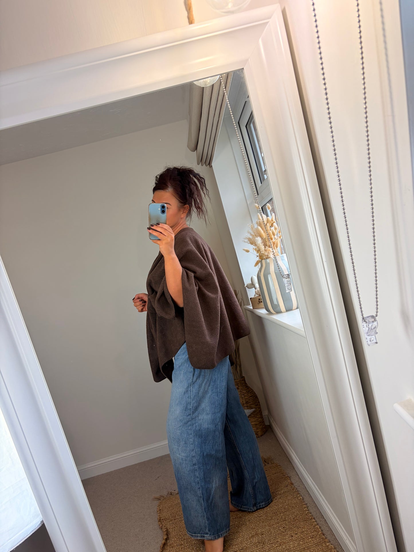 Knotted Poncho - Chocolate