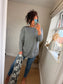 Jumper with Scarf - Grey